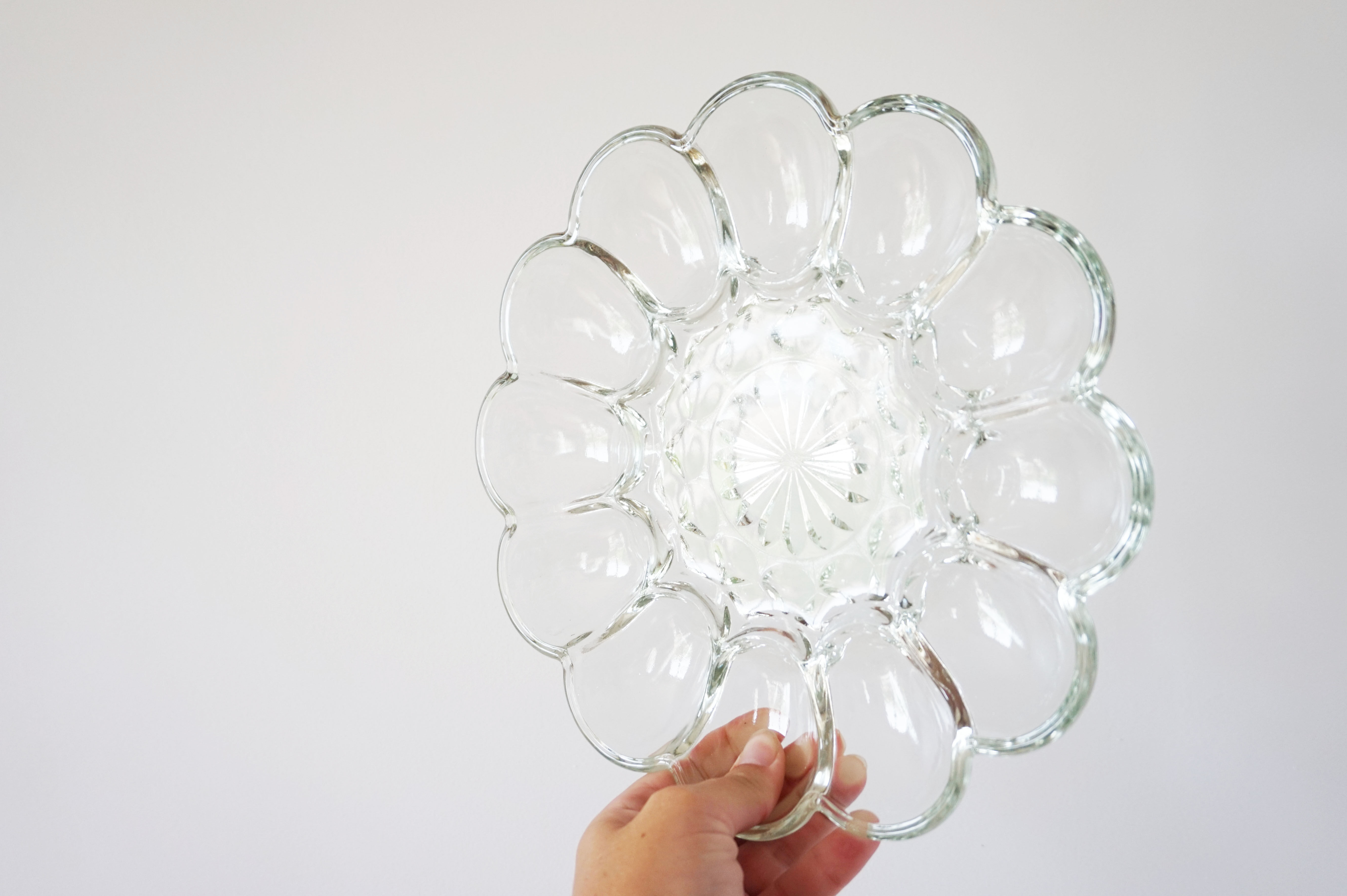 Flower glass presentation plates