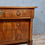 Empire walnut period chest of drawers circa 1810-1820