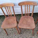 serie de 7 chaises de bistrot monobloc