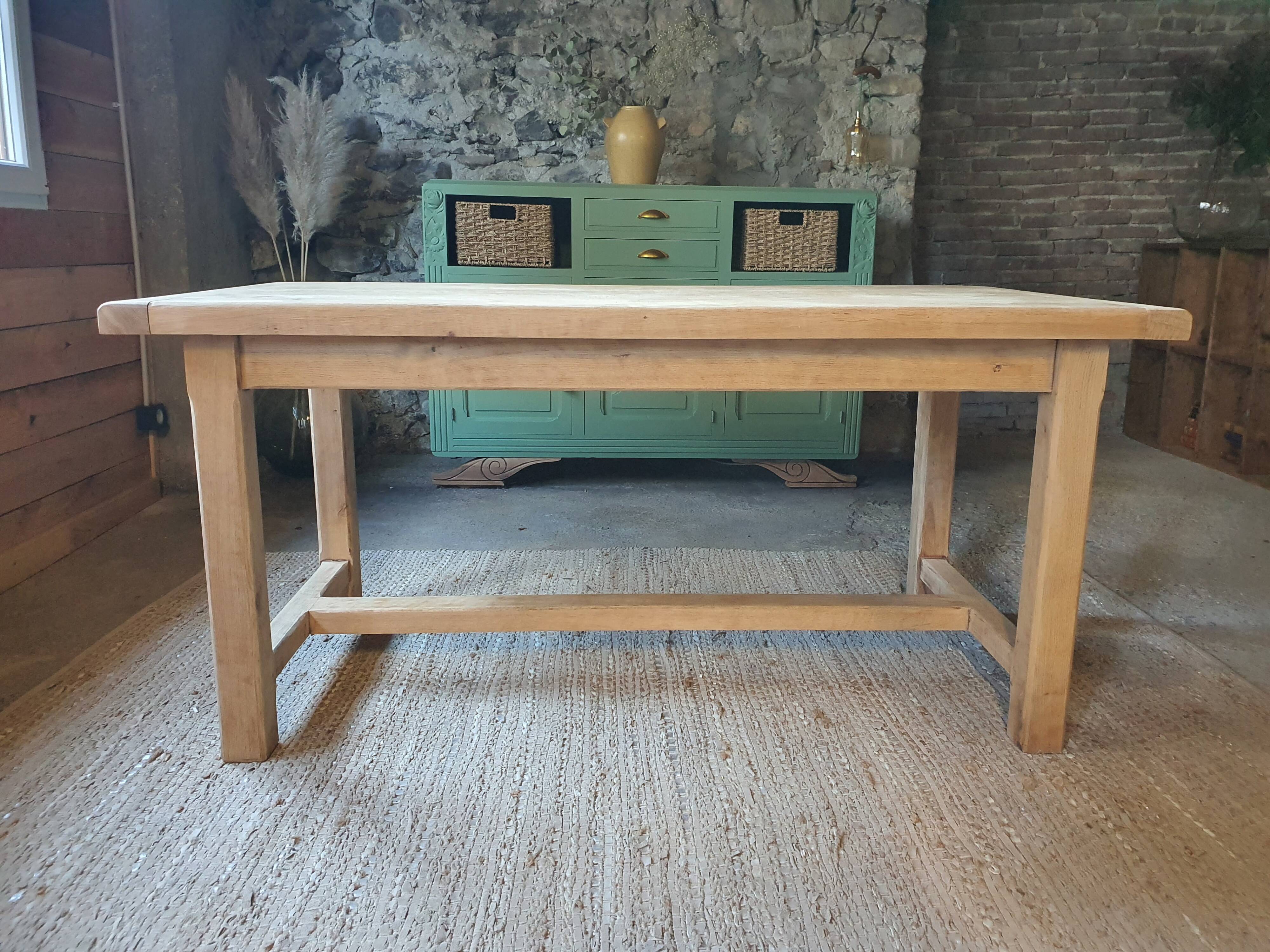 Solid oak farmhouse table