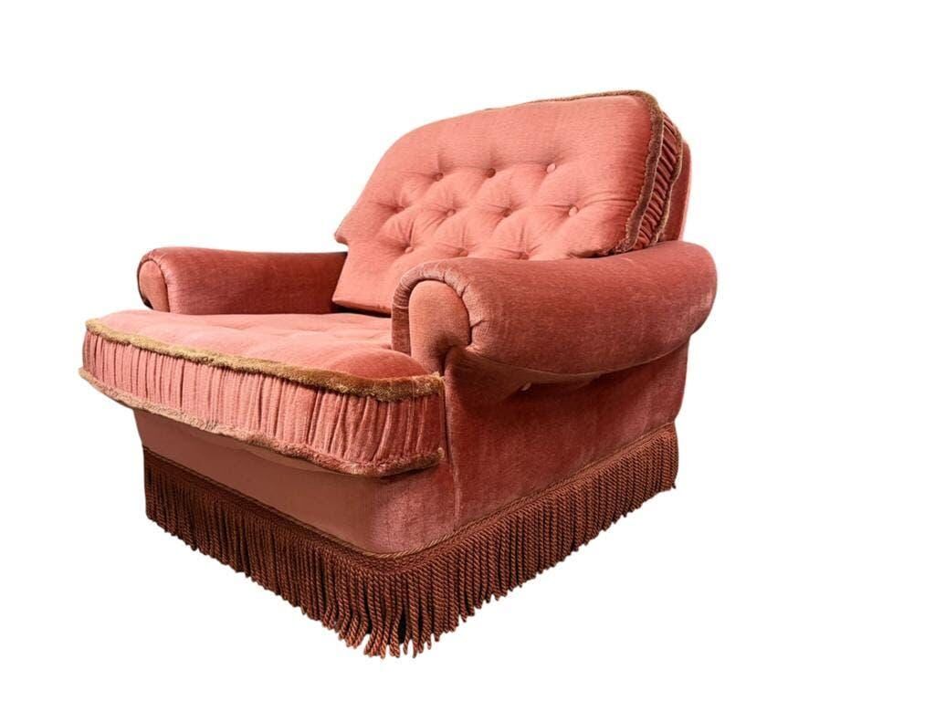 Fauteuil rose vintage