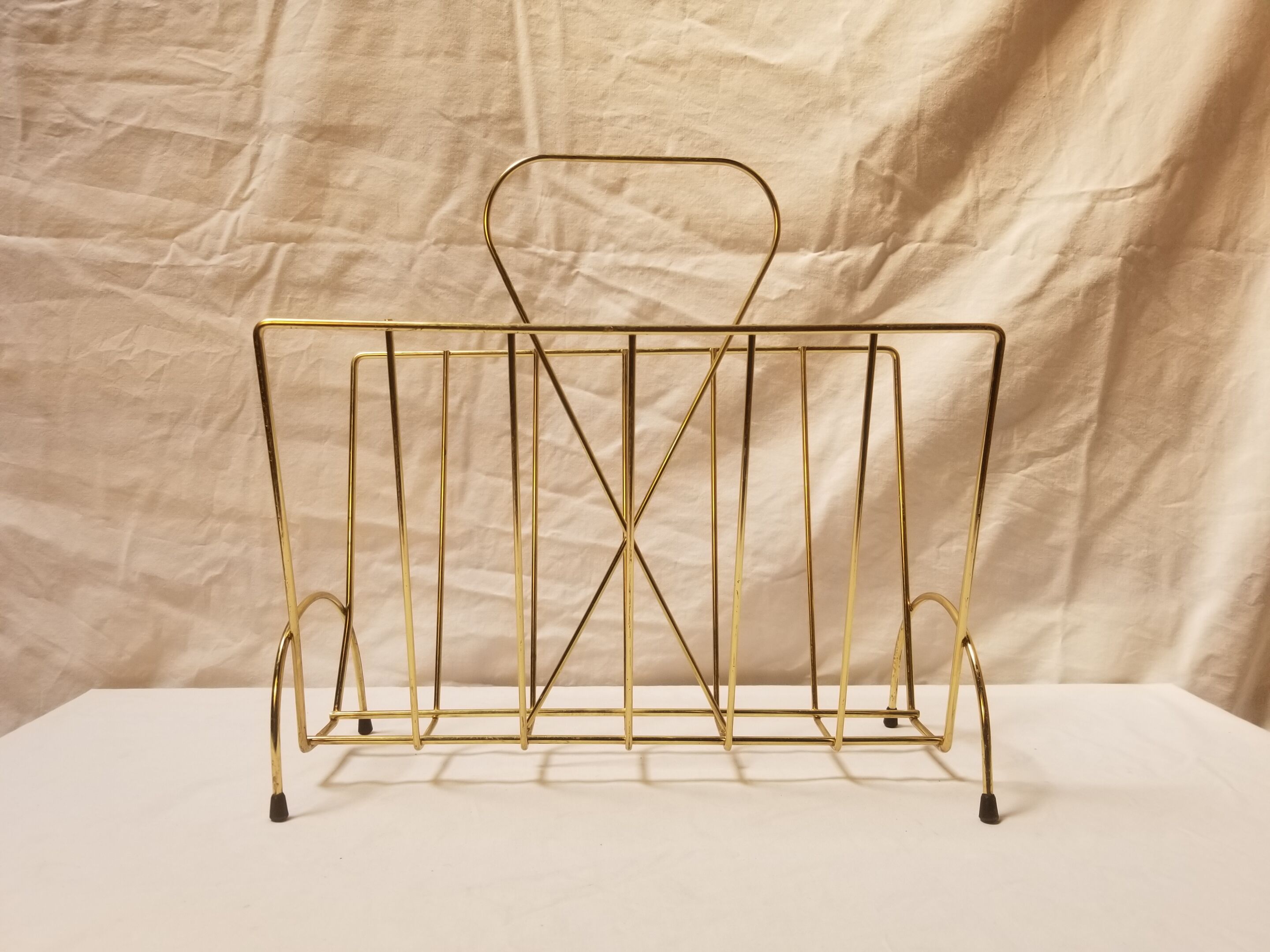 Magazine holder - brass magazine holder with - 60s