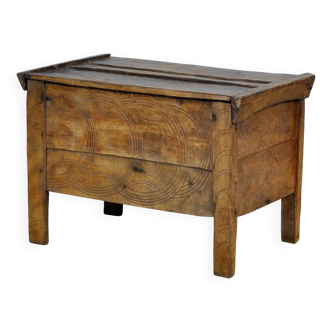 Antique beech shepherd's chest, 1850s