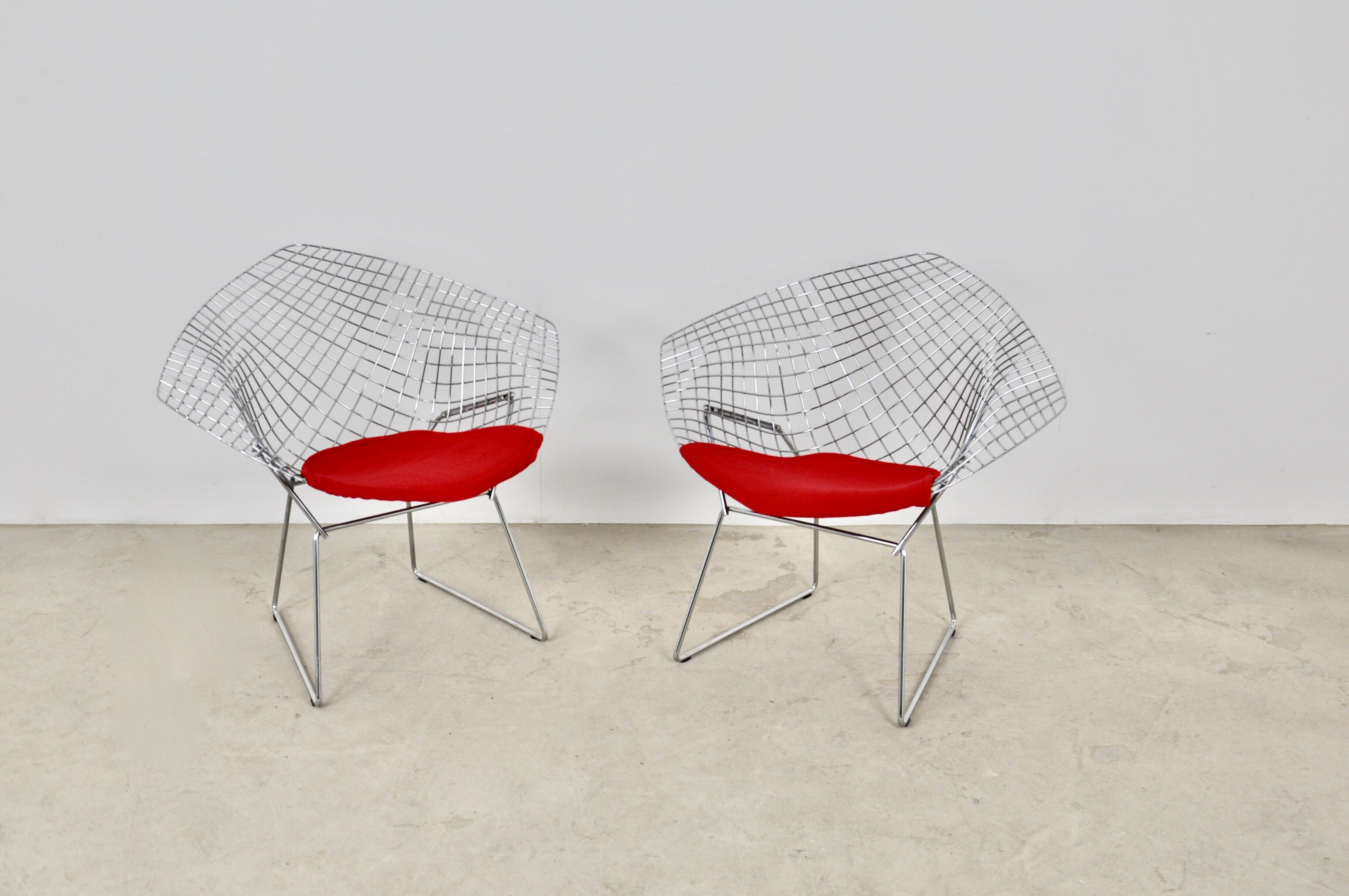 Diamond chairs by Harry Bertoia for Knoll, 1980s