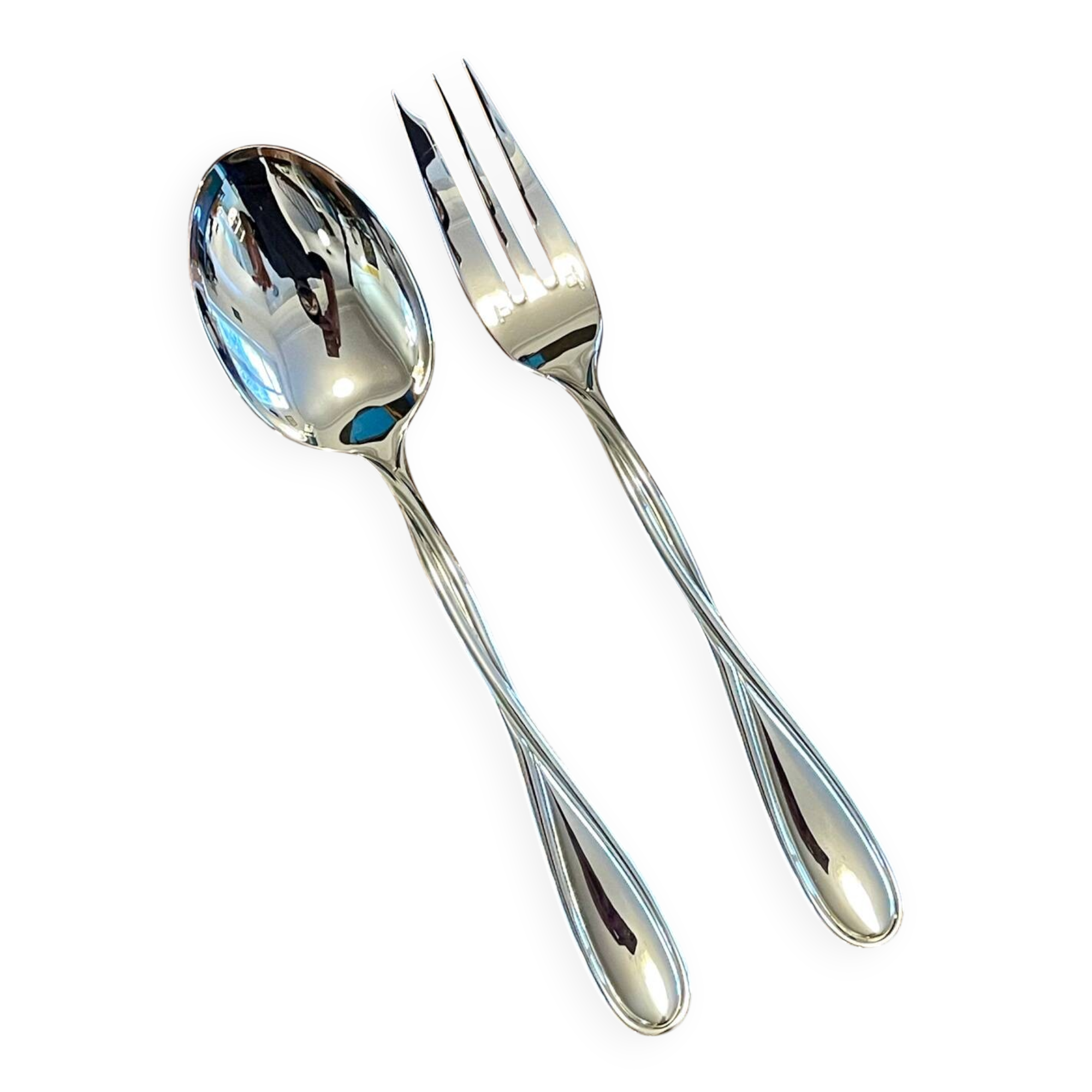 Christofle Galéa, 2 serving cutlery in very good condition.