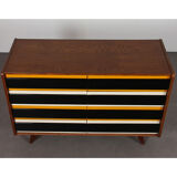Yellow and black chest of drawers, model U-453, by Jiri Jiroutek, 1960
