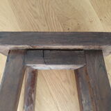 Rectangular solid wood farmhouse stool