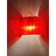Set of Two Contemporary Red "Tronchi" Glass Wall Sconces in Ve