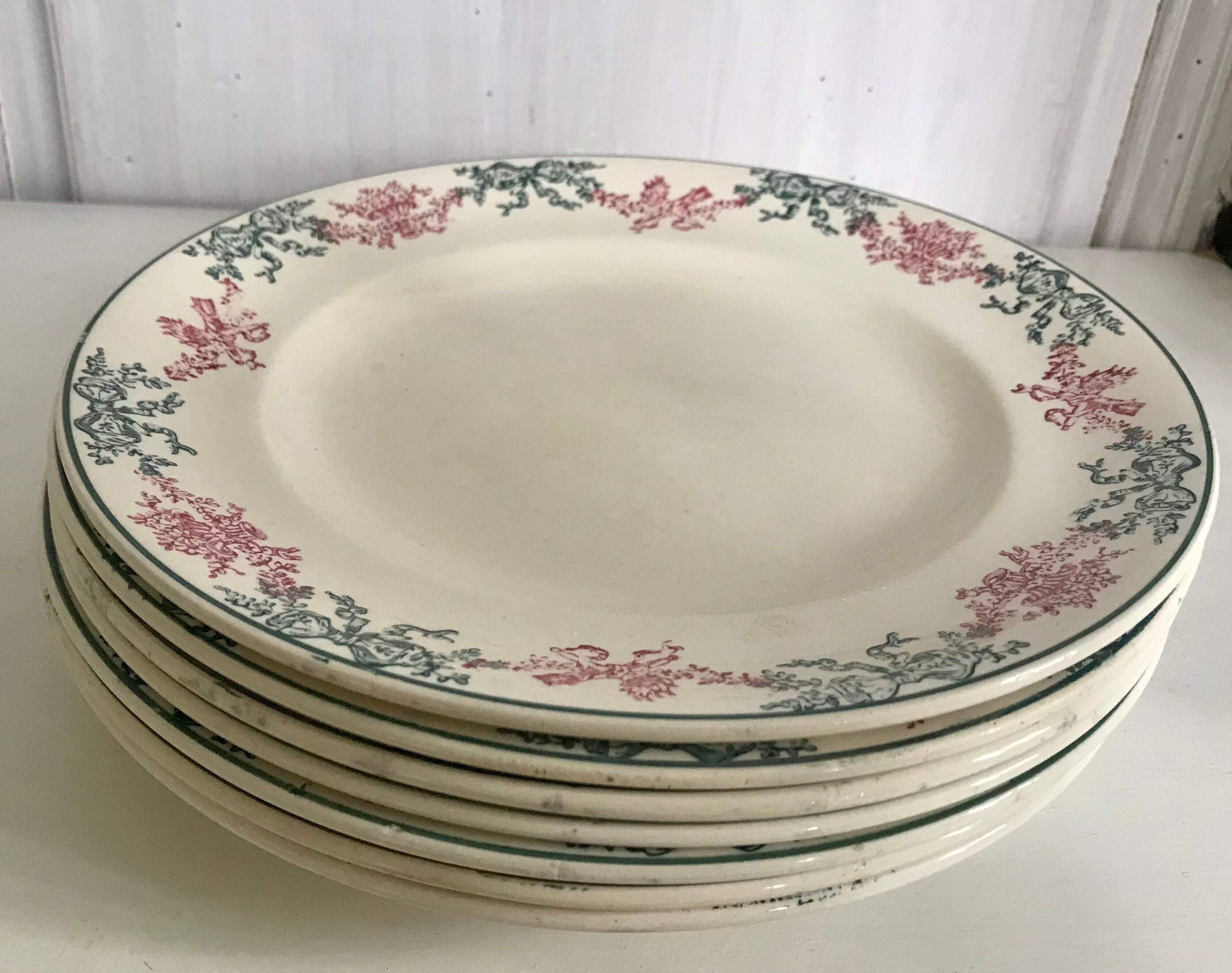 Lot of 7 Longwy plates