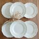 Set of 6 Sarreguemines ivory flat plates