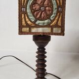 Lampe en bois Art Nouveau