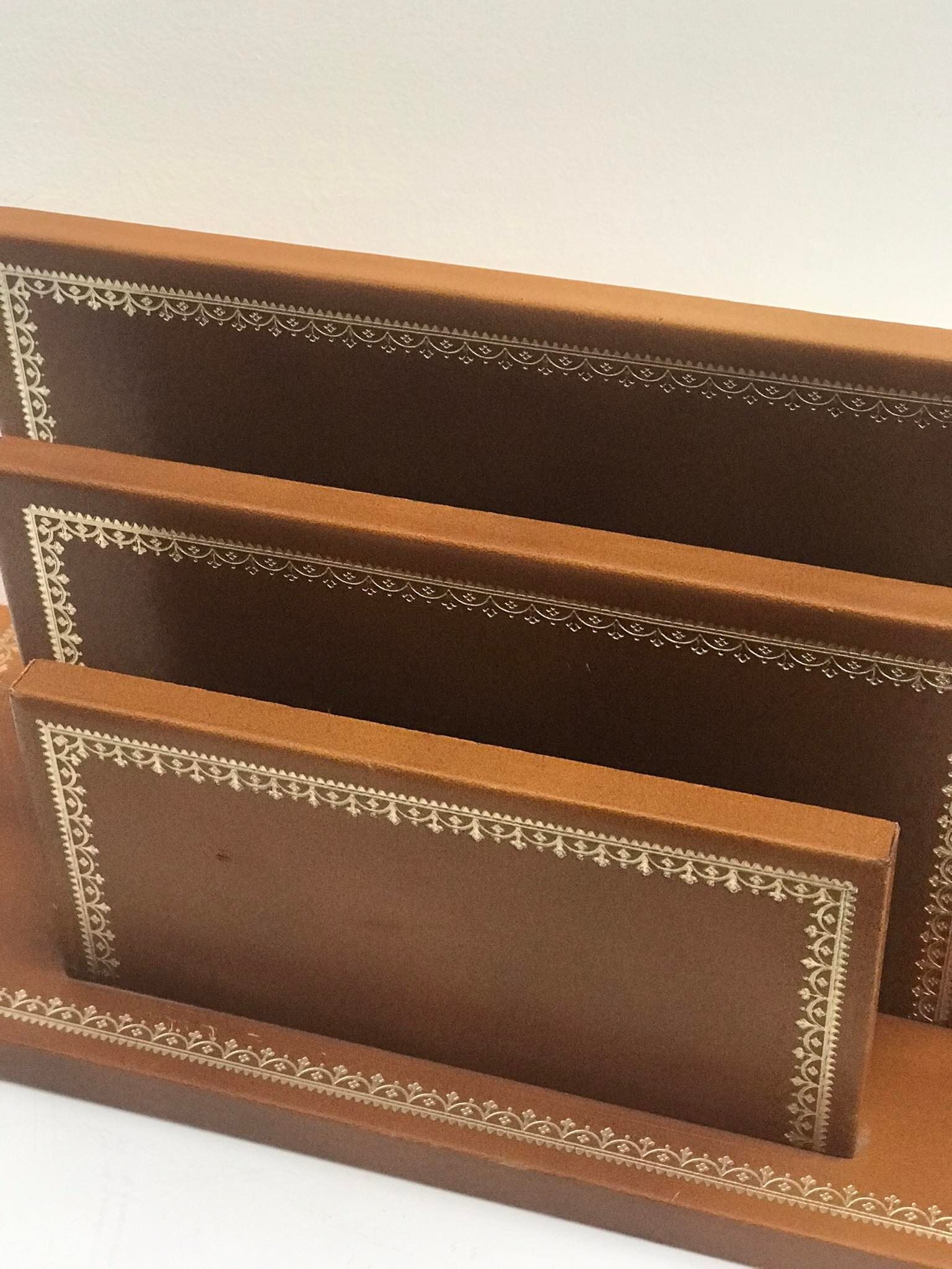 Leather letter holder