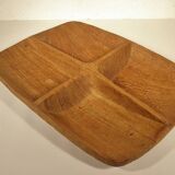 Exotic wood plate and bowl tray set