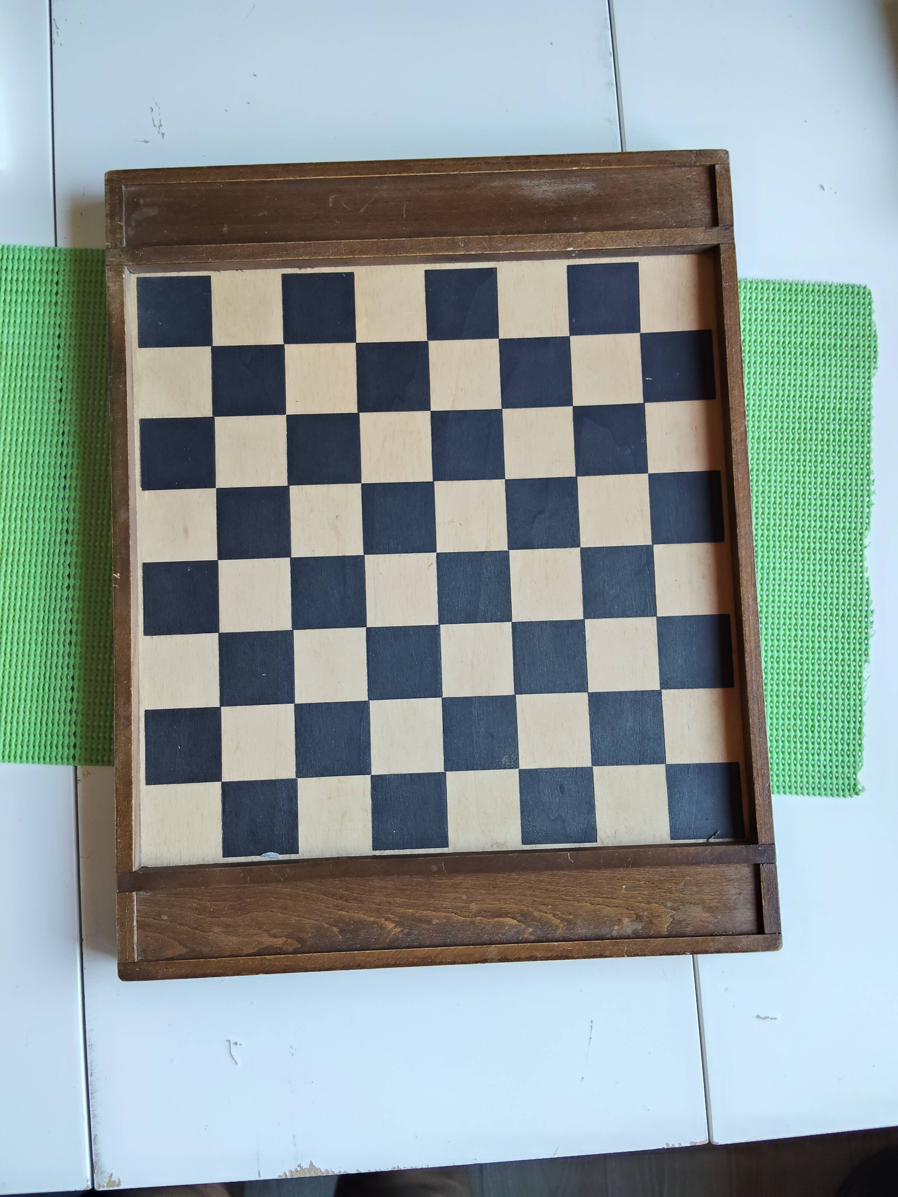 Vintage 50s-60s! Magnificent complete draughts set 100% wood.