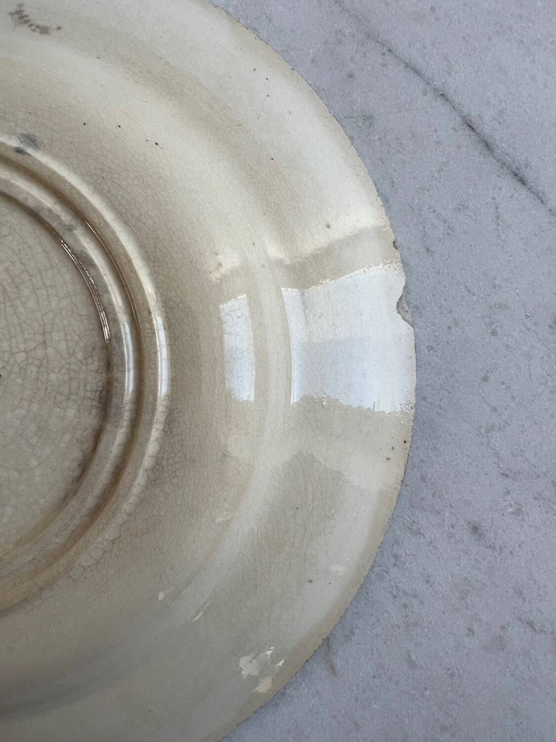 Set of 4 chardon gien terre de fer soup plates