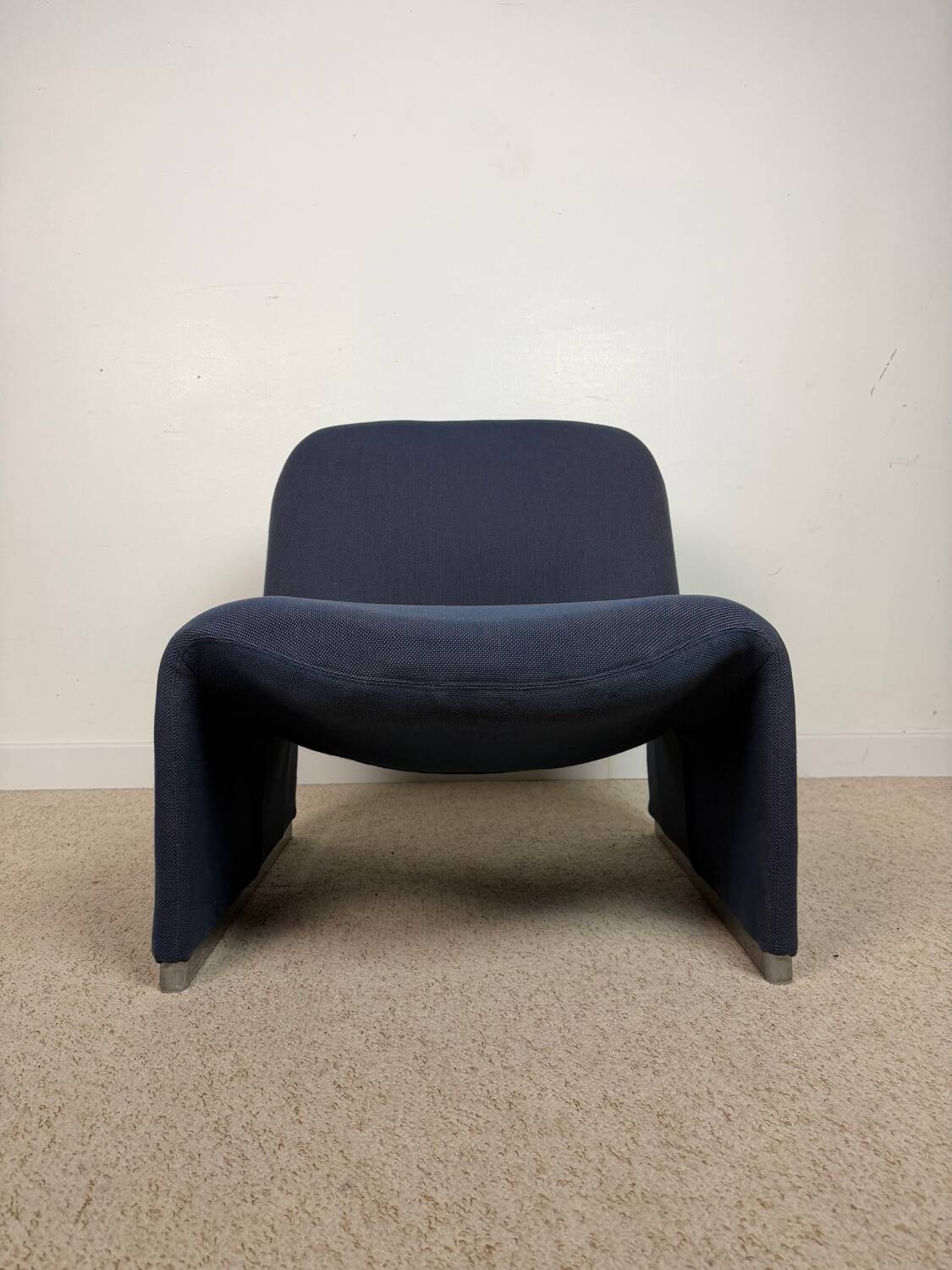 Alky armchair in blue fabric by Giancarlo Piretti for Anonima Castelli