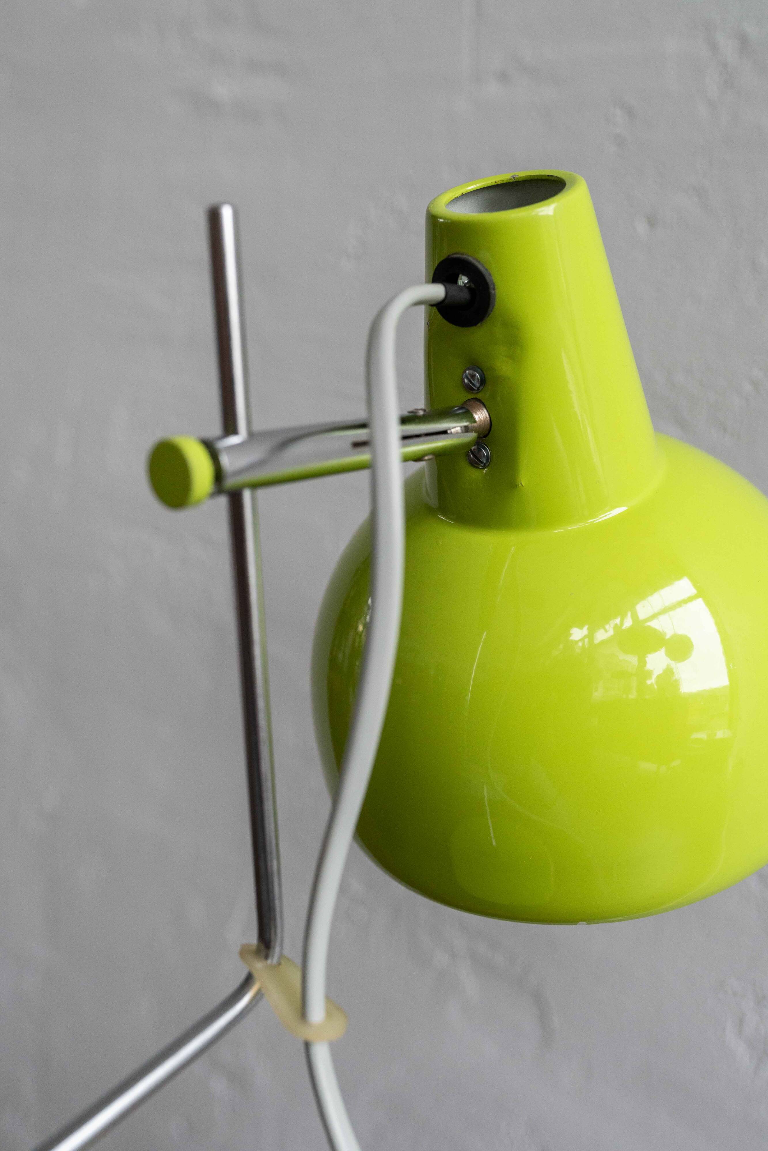 Vintage Green Czechoslovak Table Lamp By Lidokov, 1970s
