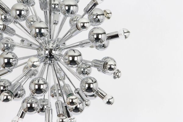 Lustre Sputnik Chrome de style spatial par Cosack, Allemagne, années 1970