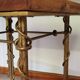 Wrought iron side table with ivy imitation