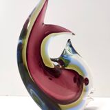 Sommerso Murano Glass Vase Ascribable to Poli for Seguso, Italy