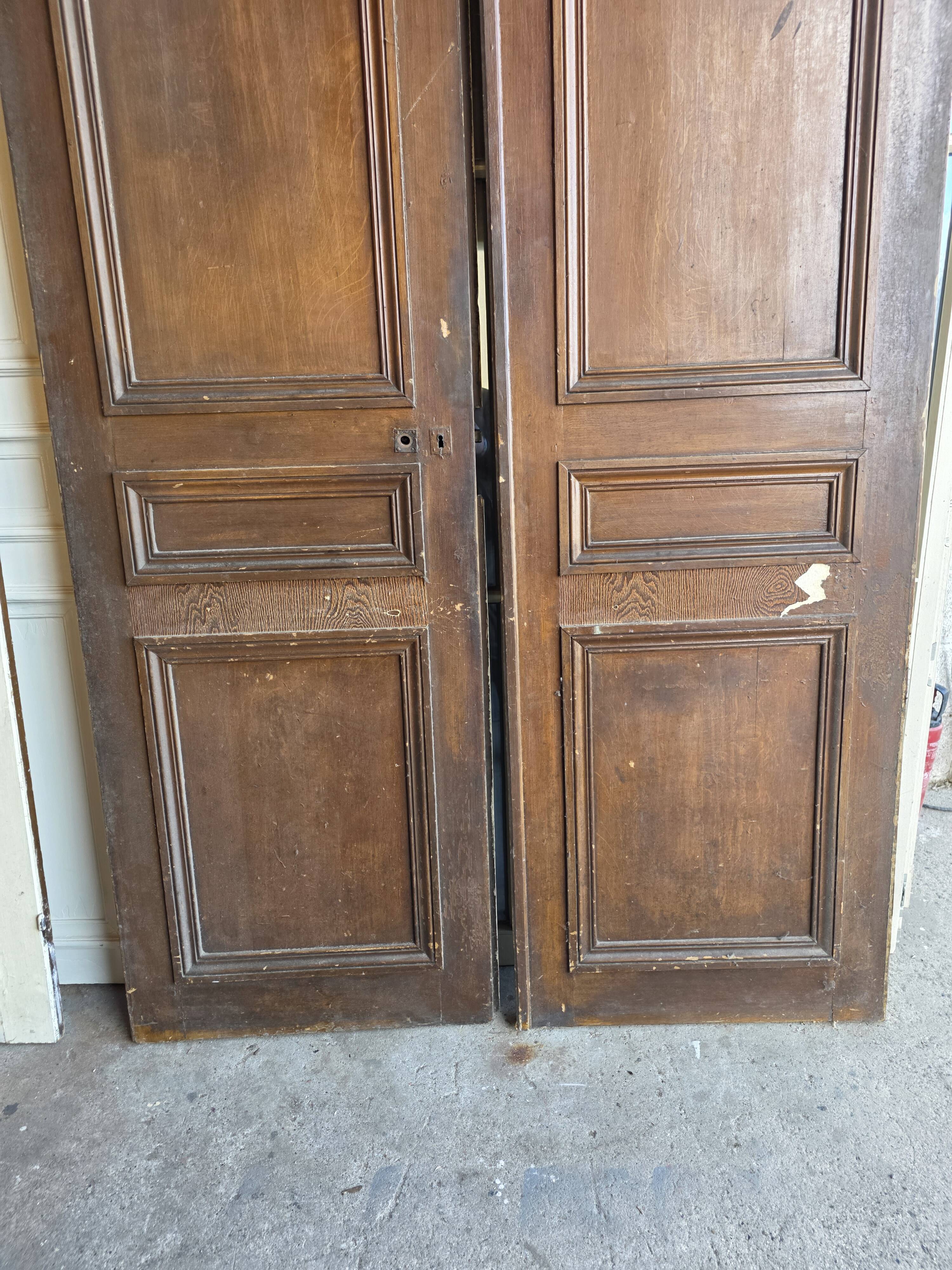 3 paires de portes de séparation du XIXème s.