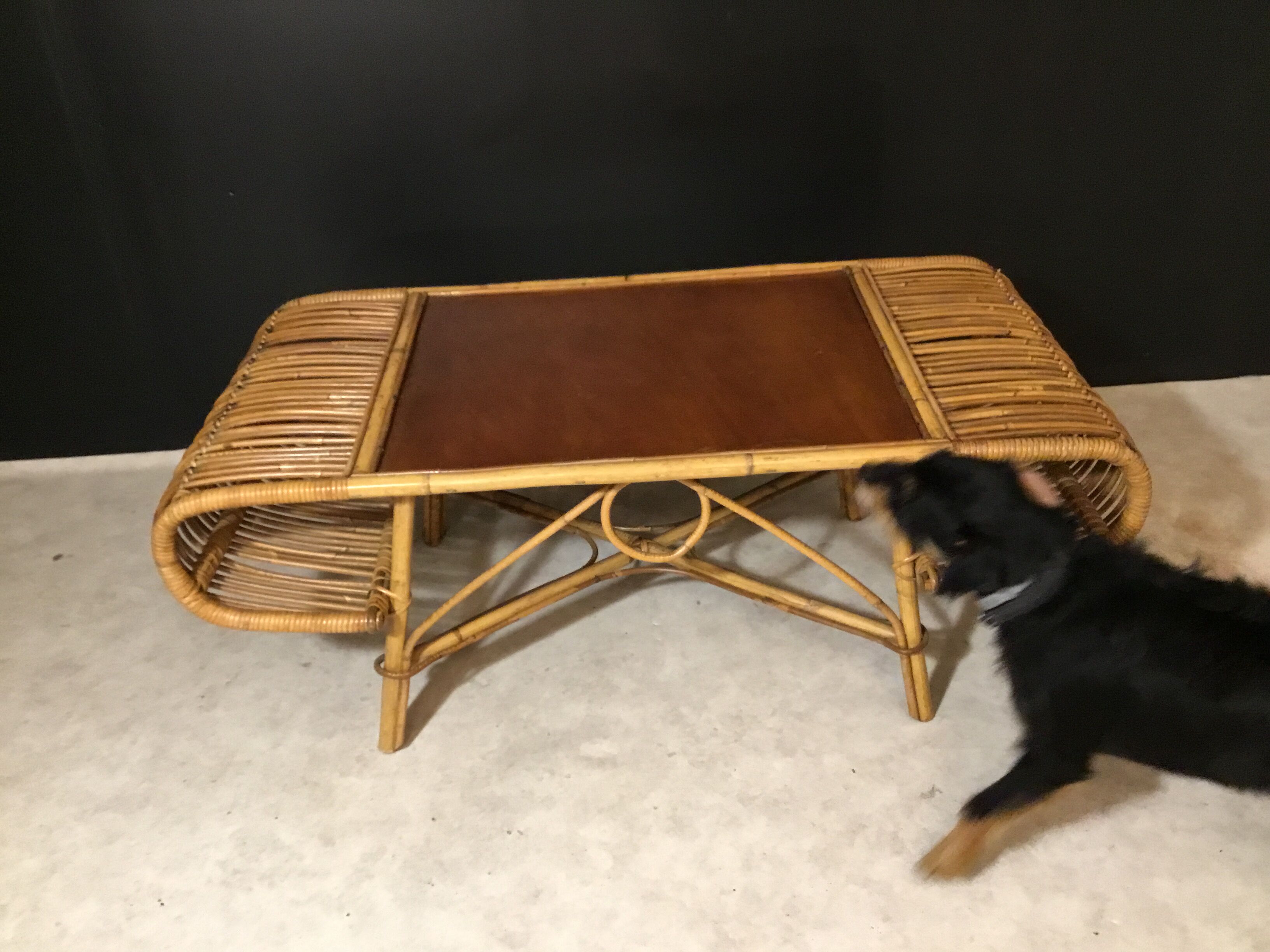 Rattan coffee table