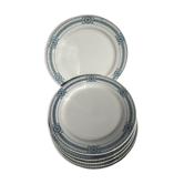6 Flat Plates Iron Earth Carina U&C Sarreguemines (4lots)