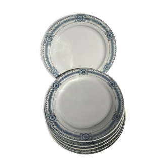 6 Flat Plates Iron Earth Carina U&C Sarreguemines (4lots)