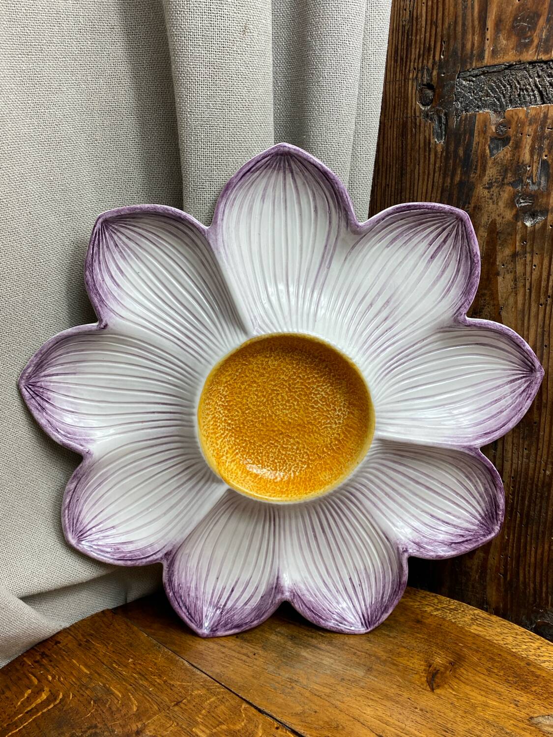 Compartmented tray in Italian ceramic