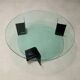 Vintage coffee table in lacquered metal and glass, Italy, 1970s-1980s.