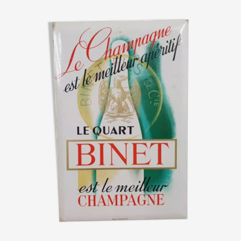 Advertising Champagne BINET - Glacoïde - POS Cardboard old advertising