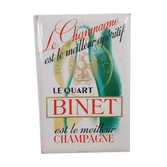 Advertising Champagne BINET - Glacoïde - POS Cardboard old advertising