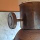 Antique turned wood lamp with engraved brass, Royal Adelaide.