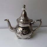 Silver metal teapot
