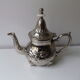 Silver metal teapot