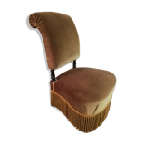 Armchair Toad velvet fringed style Napoleon III