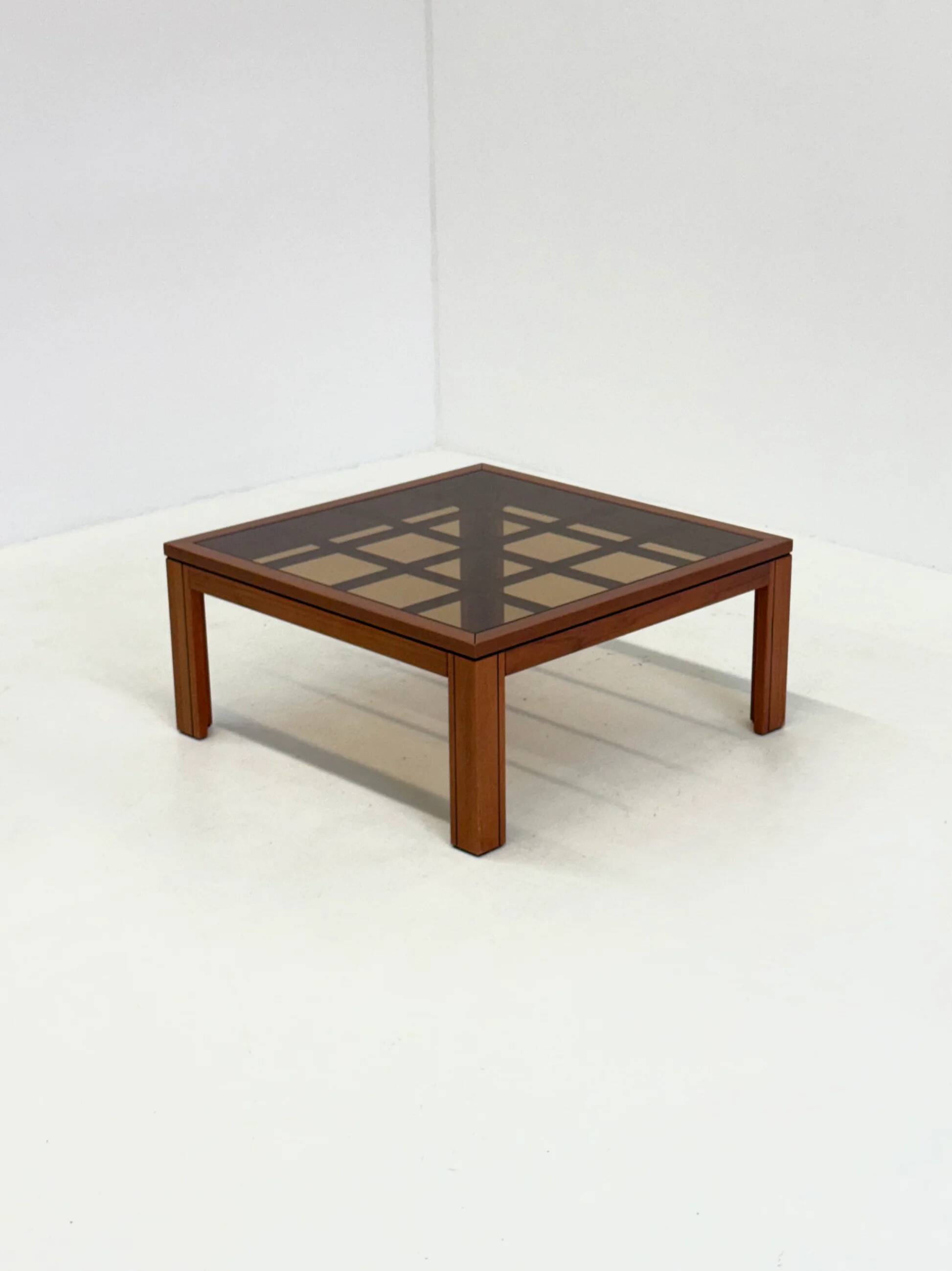 Brutalist Italian coffee table by Caccia alla Volpe for Linea Arredo