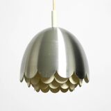 Small 1960s Space Age pendant lamp by Doria made of aluminum and metal
