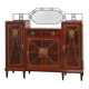 Cabinet en marqueterie Art Déco par De Coene, Belgique, vers 1925