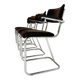 Set metal dining chairs in Gispen style (4), 1970s