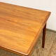 Extendable mid century teak dining table with pull out leaves, denmark, 1950s