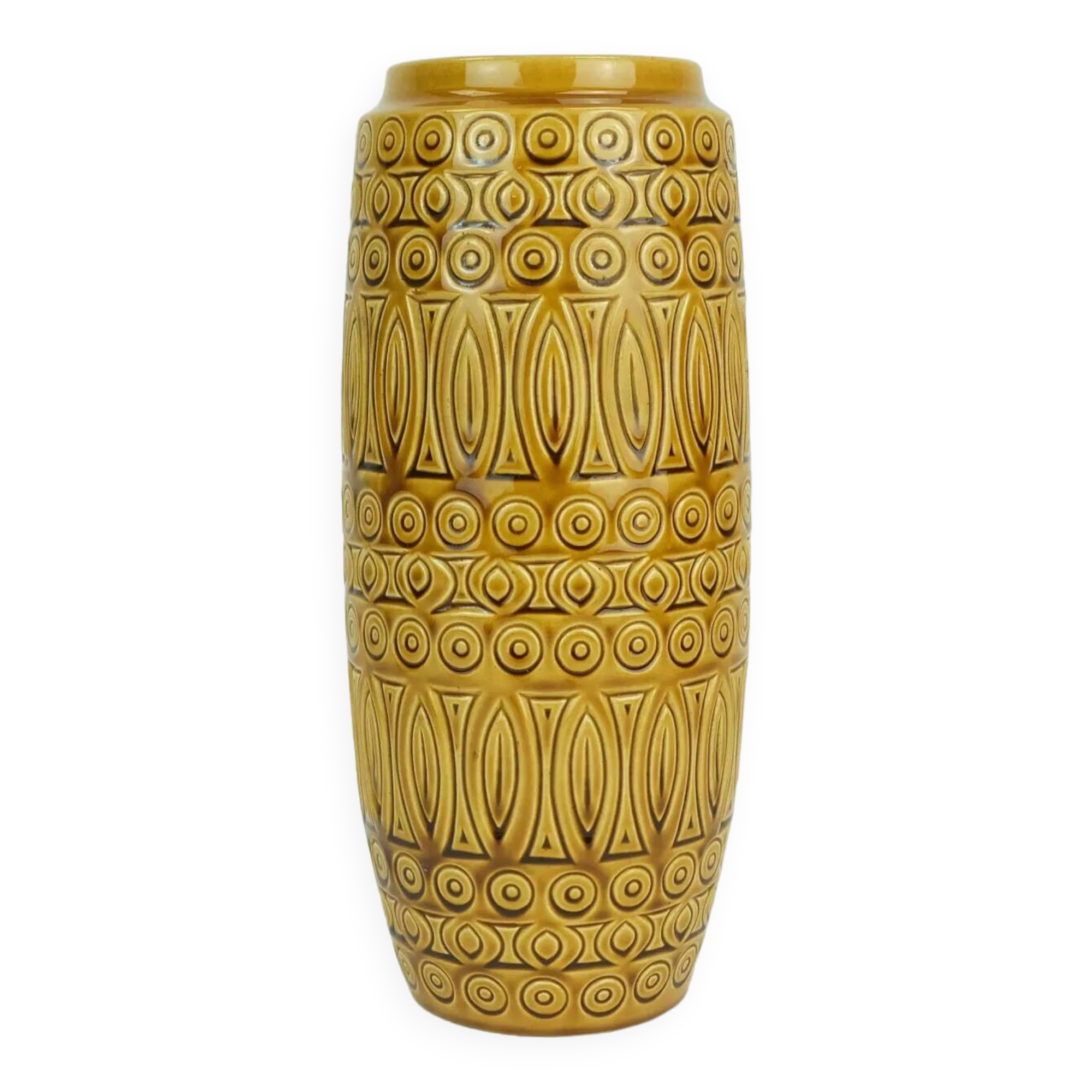 scheurich mid century VASE 1960s decor hellas ochre glaze model 264-30