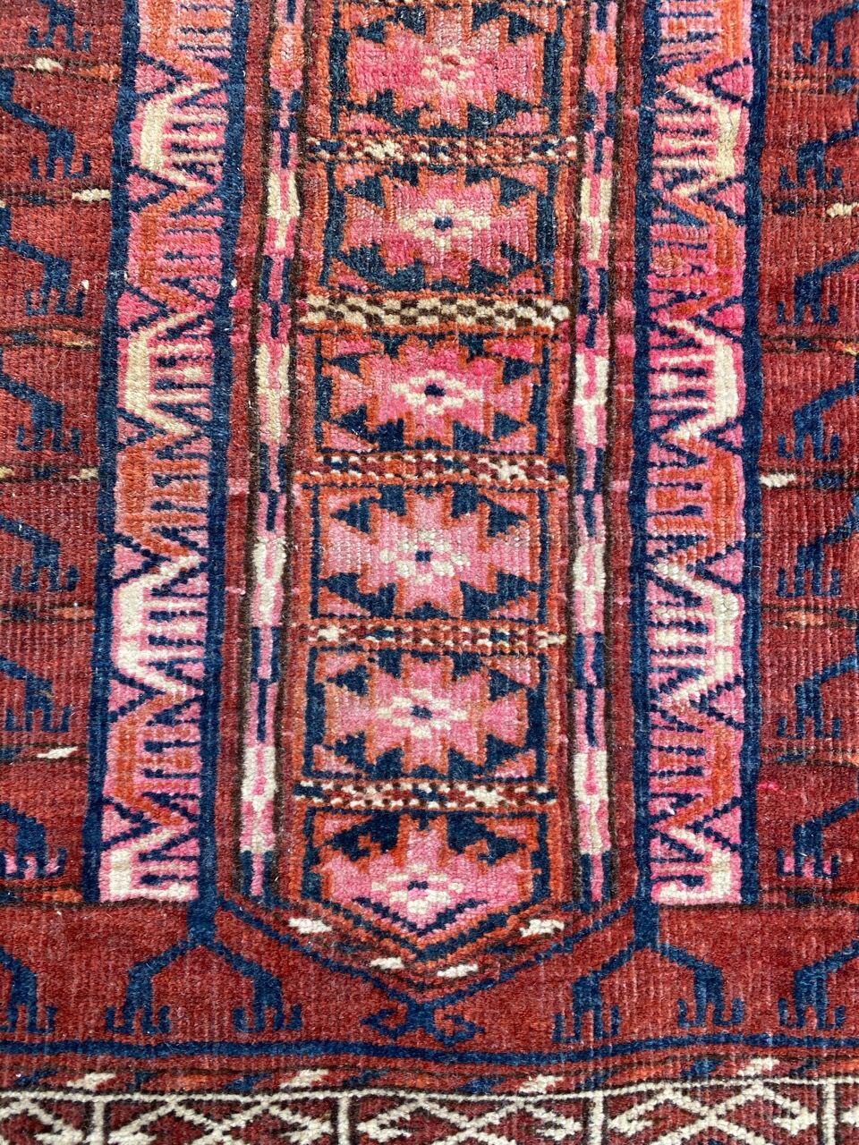 19th century Afghan Hatchlou tribal antique rug 131x140 cm