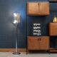 20th century italian chrome & glass floor lamp attributable to max ingrand