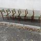Lot de 6 chaises scandinaves teck et tissu