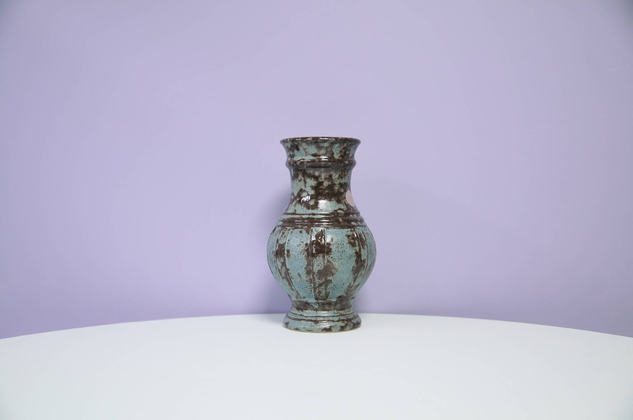 Blue & brown West Germany vase
