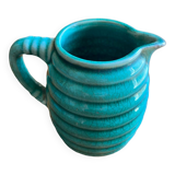 Magnificent blue-green ceramic pitcher 1950