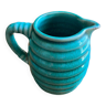 Magnificent blue-green ceramic pitcher 1950