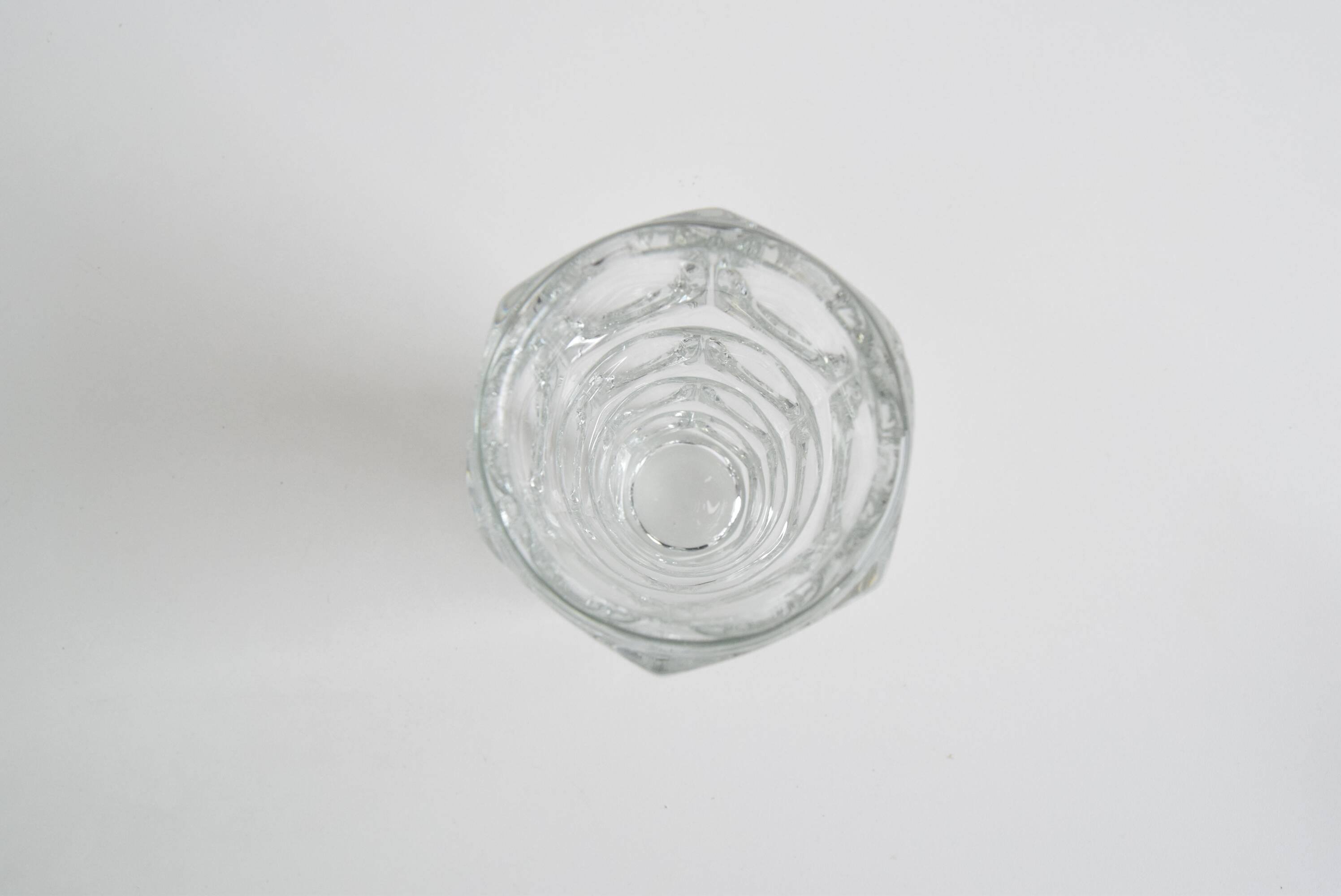 Vintage Glass Vase by František Pečeny for Heřmanova Huť, Czechoslovakia, 1960's.