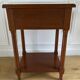 Nightstand, vintage side table with a drawer and a low shelf in solid wood